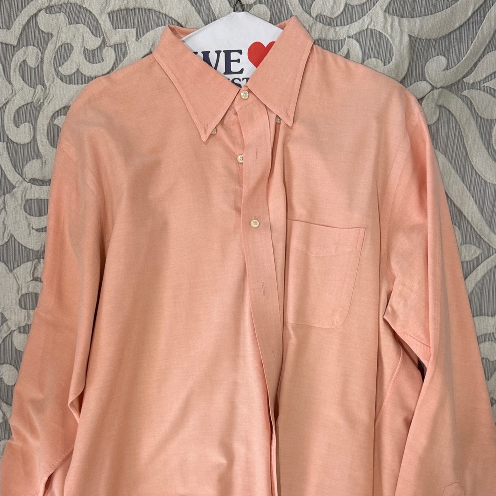 Lands' End Peach Button-Up Shirt